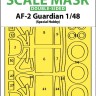 Art Scale 200-M48164 Grumman AF-2 Guardian wheels and canopy frame paint mask (inside and outside) 1/48