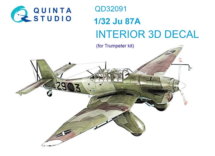 Quinta Studio QD32091 Ju 87A (Trumpeter) 3D Декаль интерьера кабины 1/32