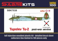 Sabre Kits SBK7038 Tupolev Tu-2 (China, Indonesia, North Korea)ex-ICM, new (3D-Printed) 4-blade props 1/72