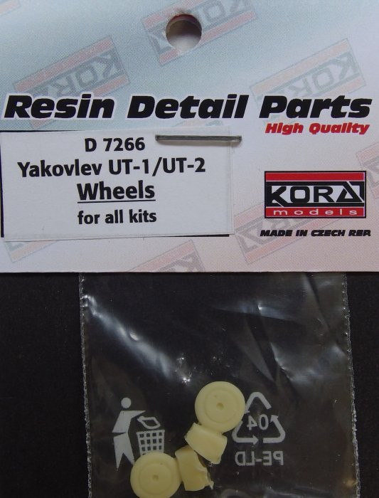 Kora Model D7266 Wheels for Yakovlev UT-1/UT-2 1/72