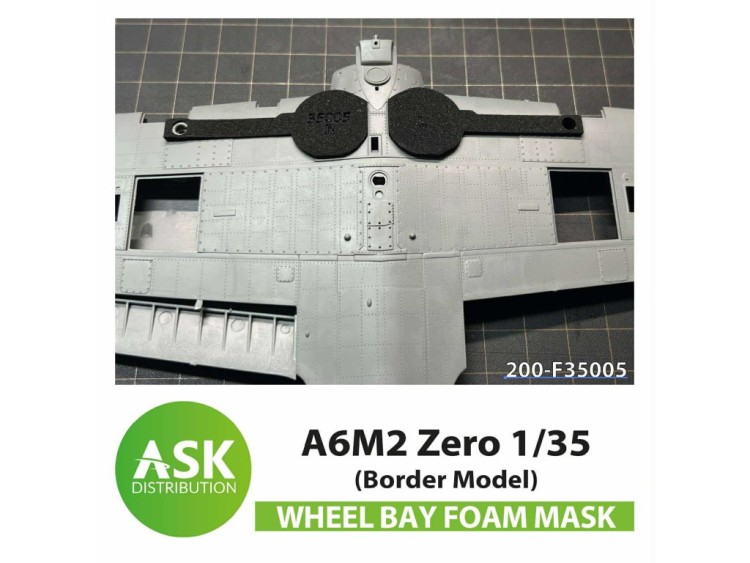 Art Scale 200-F35005 Mitsubishi A6M2 Zero Foam flexible undercarriage shaft mask 1/35
