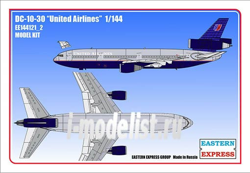 Восточный Экспресс 144121-2 Авиалайнер DC-10-30 United Airlines 1/144
