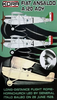 Kora Model PK72215 Fiat Ansaldo A.120 ADY (I.Balbo Long Flight) 1/72