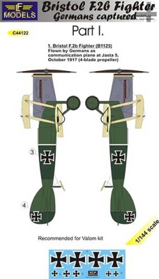 Lf Model C44122 Decals Bristol F.2b Fighter Captured Part 1 1/144