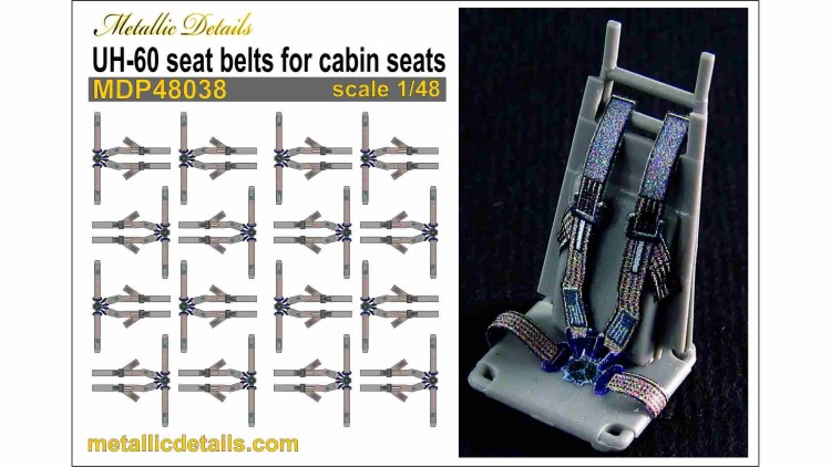 Metallic Details P48038 Sikorsky UH-60 seat belts for cabin seats 1/48