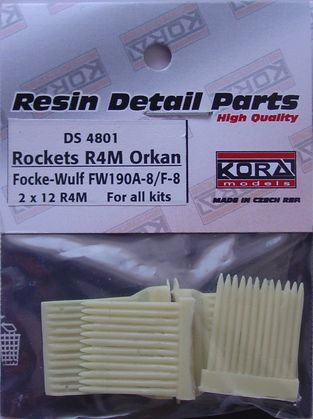 Kora Model DS4801 Rockets R4M Orkan FW 190A-8/F-8 (2x 12 pcs.) 1/48