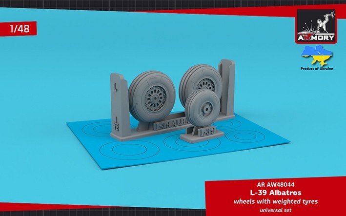 Armory ARAW48044 AERO L-39 Albatros wheels with weighted tyres - RETOOLED SET 1/48