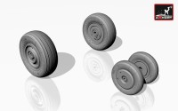 Armory ARAW72017 Mikoyan MiG-23B/MiG-23BN wheel set 1/72