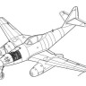 CMK 4111 Me 262A-1a/V056 FuG 226, 216 fighter (contains Edu. Express Mask) - conversion set for TAM 1/48