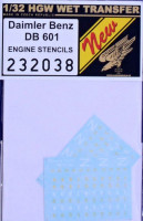 HGW 232038 Daimler Benz DB 601 Engine stencils 1/32