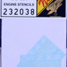 HGW 232038 Daimler Benz DB 601 Engine stencils 1/32
