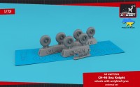 Armory ARAW72364 Boeing CH-46 Sea Knight wheels with weighted tyres 1/72
