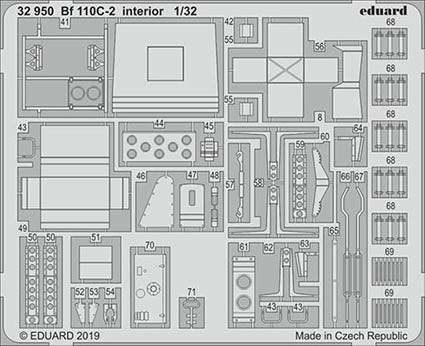 Eduard 32950 1/32 SET Bf 110C-2 interior (REV)
