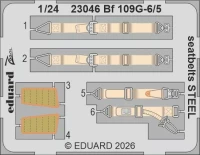 Eduard 23046 SET Bf 109G-5/6 seatbelts STEEL (AIRF) 1/24