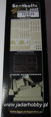 HGW 132035 Heinkel He-111 P-1 (Seatbelts + seat) 1/32