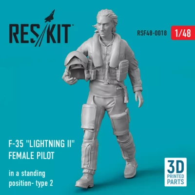 Reskit F48018 F-35 'Lightning II' female pilot stand.posit. 1/48