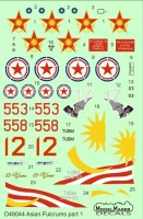 Model Maker Decals D48044 Asian Mikoyan MiG-29 Fulcrums part 1 Malaysia, Kazakhstan, North Korea 1/48