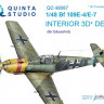Quinta studio QD48087 Bf 109E-4/E-7 (для модели Eduard) 3D декаль интерьера кабины 1/48