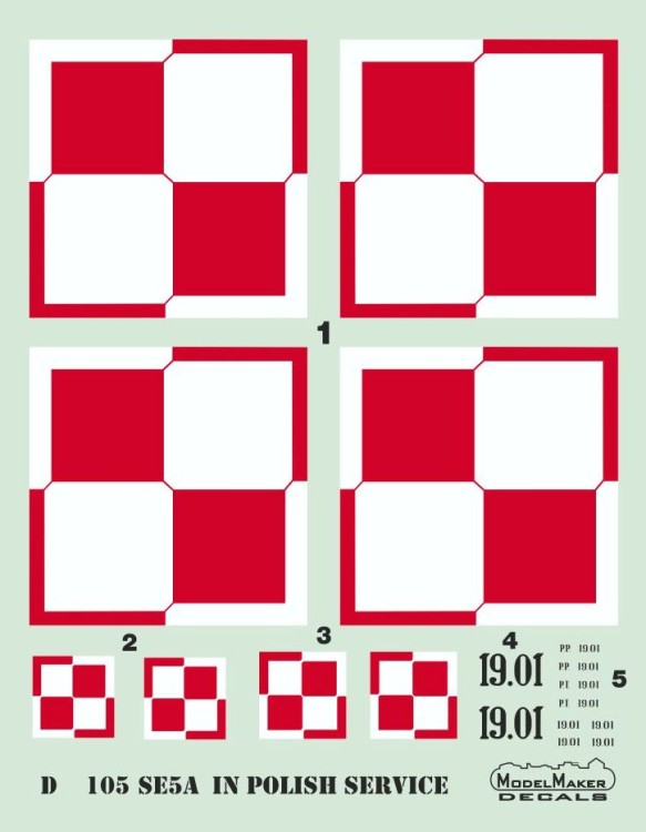 Model Maker Decals D72105 Royal_Aircraft_Factory Se.5a in Polish service 1/72