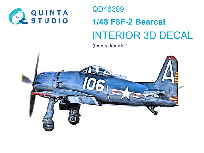 Quinta studio QD48399 F8F-2 Bearcat (Academy) 1/48