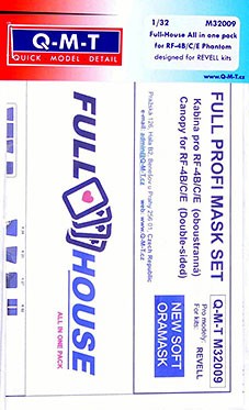 Q-M-T QMT-M32009 1/32 Full House Mask Set RF-4B/C/E Phantom II(REV)