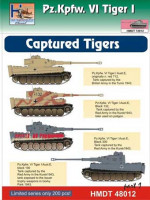 Hm Decals HMDT48012 1/48 Decals Pz.Kpfw.VI Tiger I - Captured Part 1