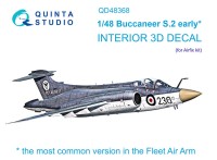Quinta studio QD48368 Buccaneer S.2 early (Airfix) 3D Декаль интерьера кабины 1/48