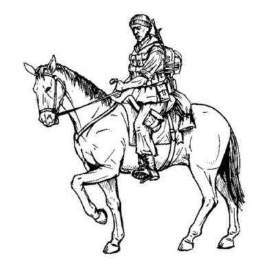 CMK F35208 US mouted soldier in Afganistan 1 fig. +horse 1/35