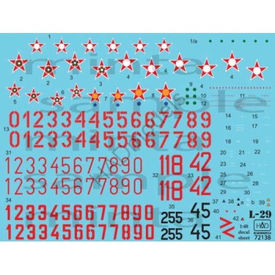 HAD 72138 Decal L-29 Delfin (4x Hungary, 2x Bulgaria) 1/72