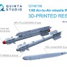 Quinta studio QT48156 Ракеты «воздух-воздух» Р-73 с пусковыми устройствами, 6 шт (для всех моделей) 1/48
