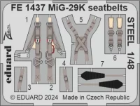 Eduard FE1437 MiG-29K seatbelts STEEL (HOBBYB) 1/48