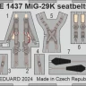 Eduard FE1437 MiG-29K seatbelts STEEL (HOBBYB) 1/48