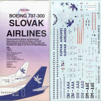 BOA Decals 14464 Boeing 737-300 Slovak Airlines (SKY) 1/144