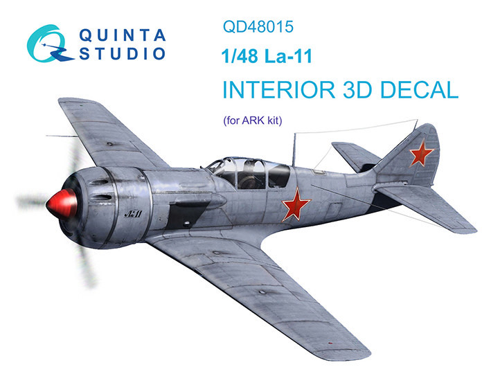 Quinta studio QD48015 Ла-11 (ARK) 3D Декаль интерьера кабины 1/48