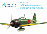 Quinta studio QD32027 A6M5 (Nakajima prod.) (для модели Tamiya) 3D декаль интерьера кабины 1/32