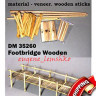 Dan Models 35260 1/35 Пешеходный мост. Размер полотна 350*100 мм.высота - мм. материал шпон. Деревянные палочки.