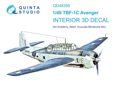 Quinta studio QD48359 TBF-1 Avenger (Academy) 1/48