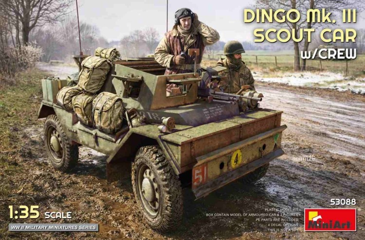 Miniart 53088 DINGO Mk. III Scout Car w/Crew 1/35