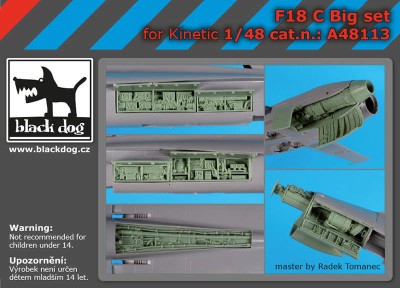 Black Dog A48113 F-18 C big set (KIN) 1/48