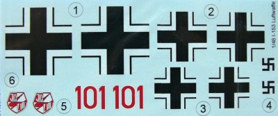 LF Model C4809 Decals for I-153 Chaika (Luftwaffe) 1/48