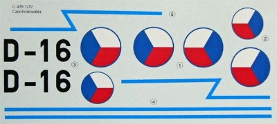 LF Model C72109 Decals C-47B over Czechoslovakia (ITAL) 1/72