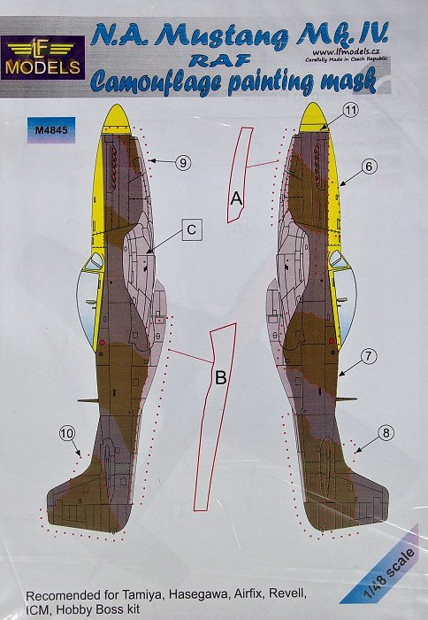 LF Model M4845 Mask N.A. Mustang Mk.IV RAF (TAM/HAS) 1/48