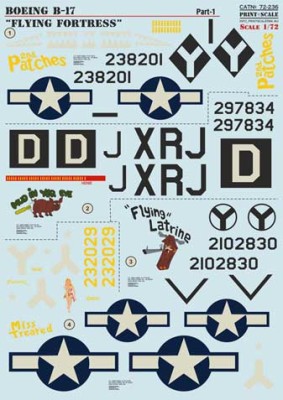 Print Scale 72-236 Boeing B-17 Flying Fortress 1/72