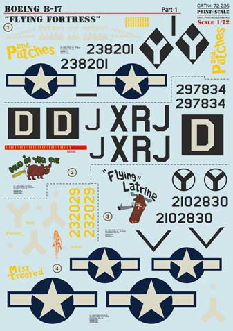 Print Scale 72-236 Boeing B-17 Flying Fortress 1/72