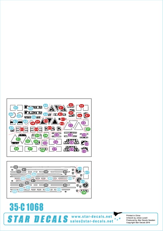 Star Decals 35-C1068 Australia Tanks & AFVs # 3. MATILDA. 2 inch Gun Tank in the PTO 1/35
