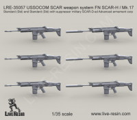 LiveResin LRE35057 USSOCOM SCAR weapon system FN SCAR-H / Mk.17 1/35