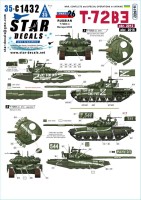 Star Decals 35-C1432 War in Ukraine # 26Russian T-72B3 in Mariupol 2022.T-72B3 obr. 2012 and obr. 2016 1/35