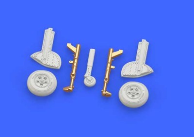 Eduard 672135 Spitfire Mk.IX legs BRONZE w/ 5 spoke wheels, smooth tire 1:72
