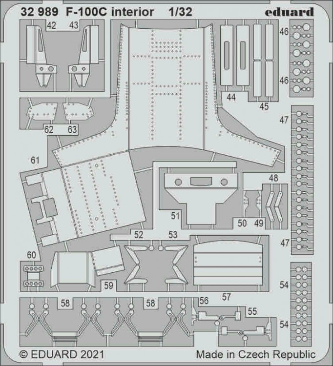 Eduard 32989 SET F-100C interior (TRUMP) 1/32