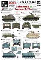 Star Decals STAR35959 Lebanese Tanks & AFVs #1. Markings for SLA, Lebanese Forces Armed Militia, Guardians of the Cedar/Horass el Arz 1/35